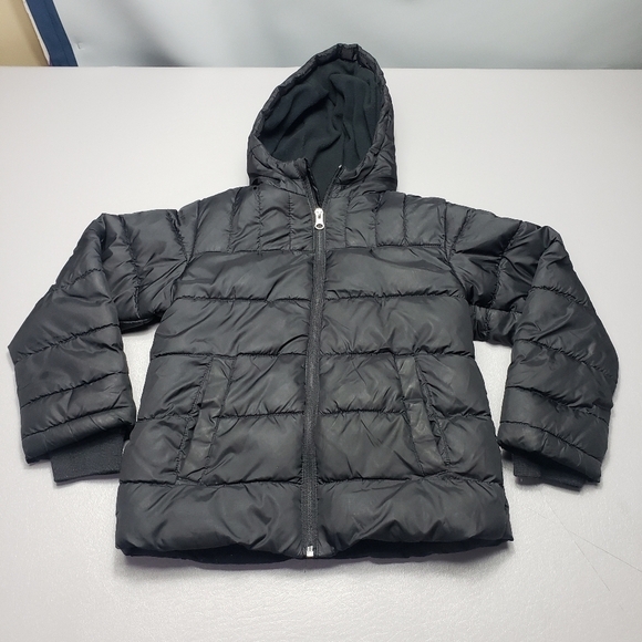 wonder nation kids gender neutral black puffer Jacket size XS 4-5 - Picture 8 of 8